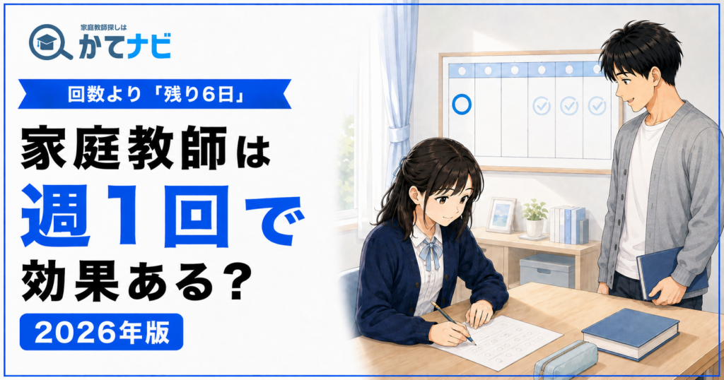 家庭教師は週1回でも効果があるかを学年・目的・自習習慣別に解説する2026年版アイキャッチ